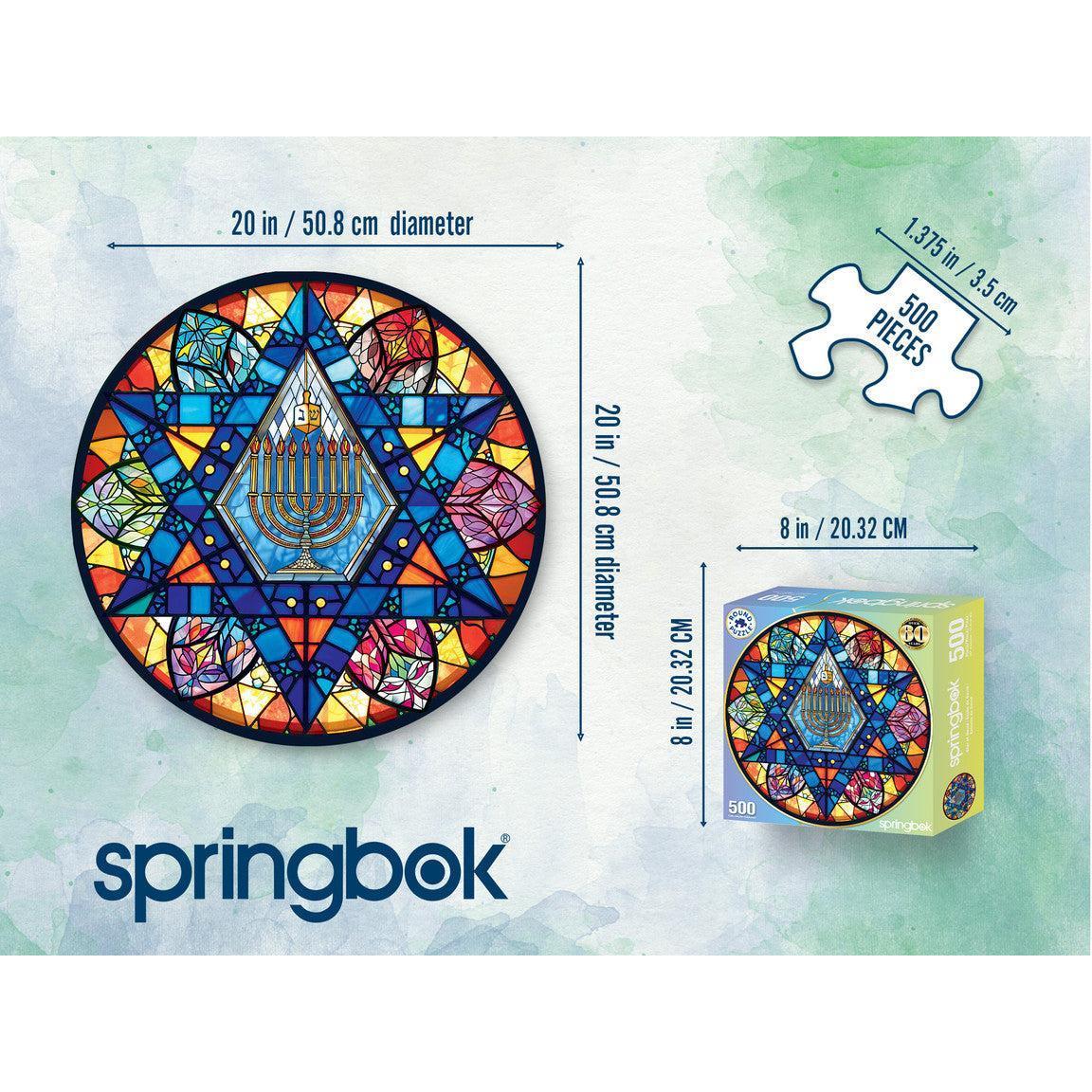 Star of David 500 Piece Round Jigsaw Puzzle Springbok
