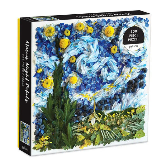 Starry Night Petals 500 Piece Jigsaw Puzzle Galison
