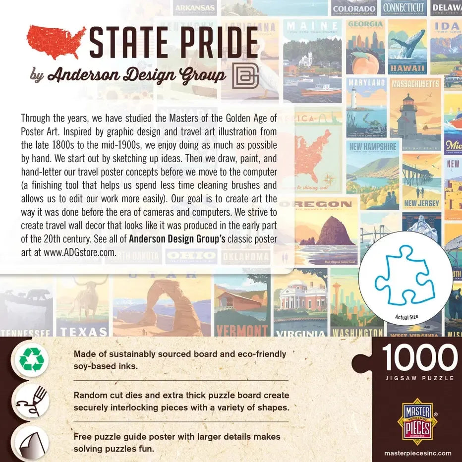State Pride by Anderson Design 1000 Piece Jigsaw Puzzle MasterPieces