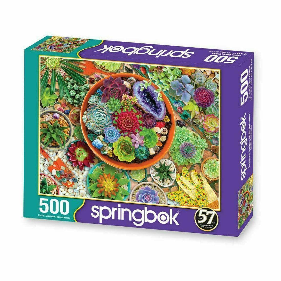 succulent puzzle 500 pieces Succulent Garden 500 Piece Jigsaw Puzzle Springbok