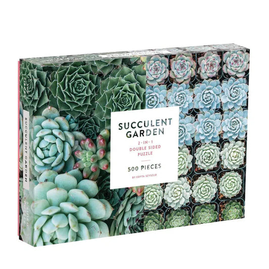 Succulent Garden Double-Sided 500 Piece Jigsaw Puzzle Galison