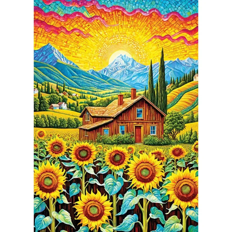 Sunflower House 1000 Piece Jigsaw Puzzle Enjoy