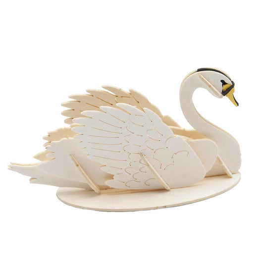 Swan 3D Cardboard Model Kit Fridolin