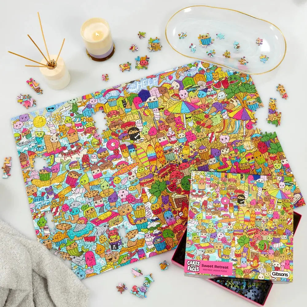 Sweet Retreat "Cakes with Faces" 1000 Piece Jigsaw Puzzle Gibsons