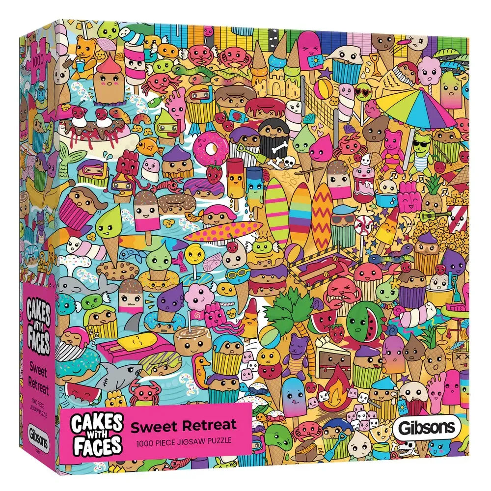 Sweet Retreat "Cakes with Faces" 1000 Piece Jigsaw Puzzle Gibsons