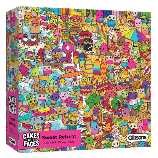Sweet Retreat "Cakes with Faces" 1000 Piece Jigsaw Puzzle Gibsons