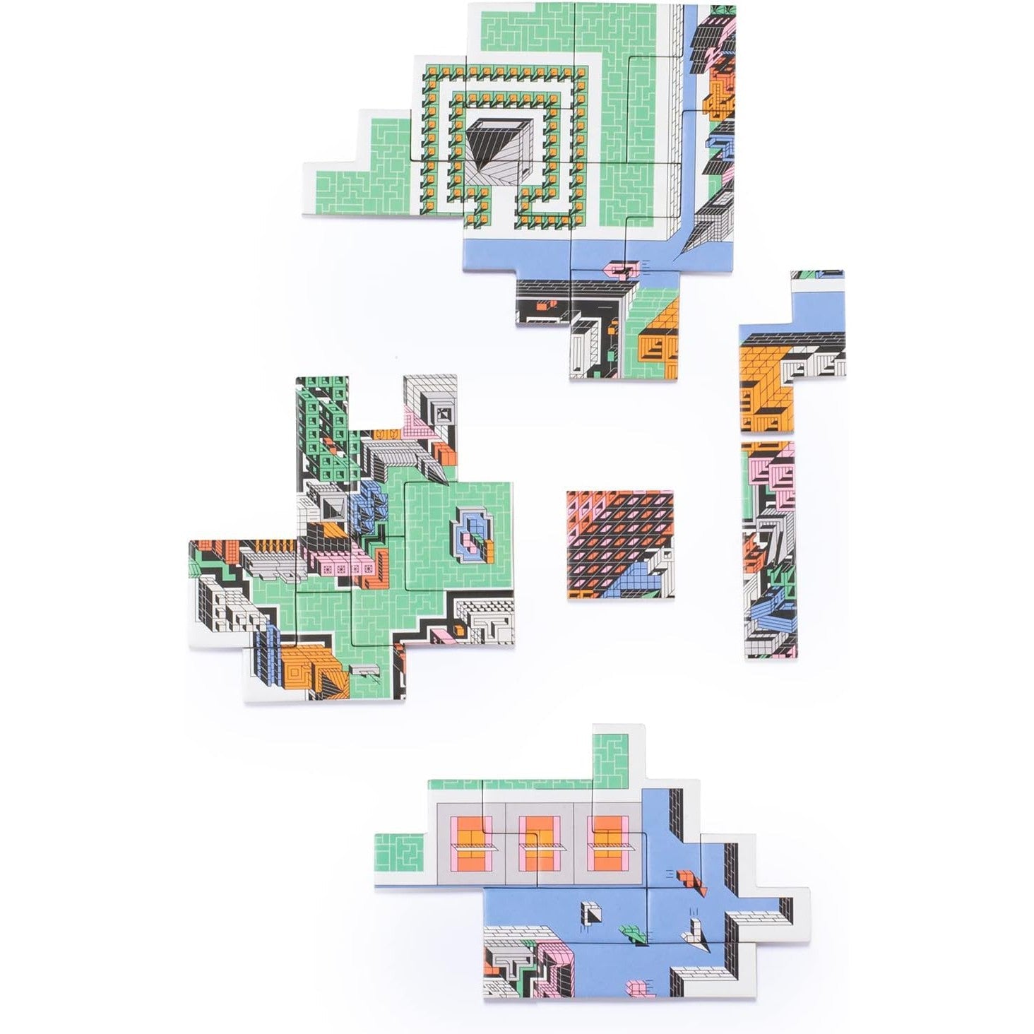 Tetromino City 300 Geometric Piece Jigsaw Puzzle Laurence King