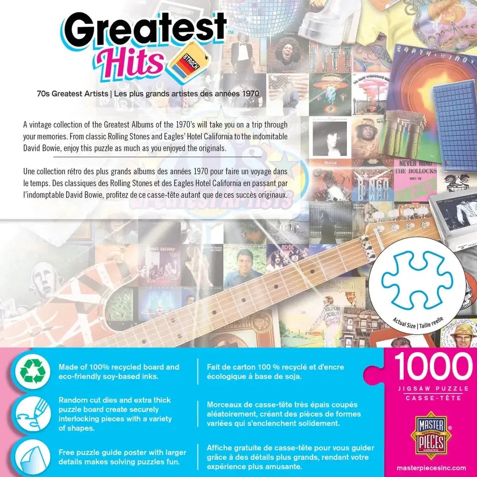 The 70's Greatest Hits Artists 1000 Piece Jigsaw Puzzle MasterPieces