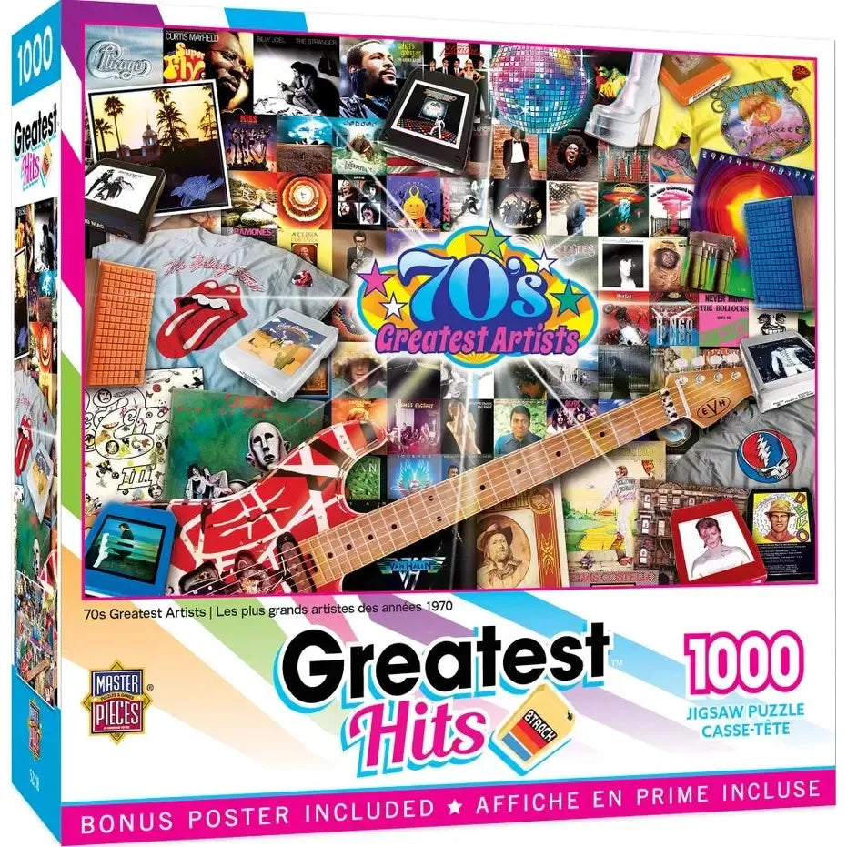 The 70's Greatest Hits Artists 1000 Piece Jigsaw Puzzle MasterPieces