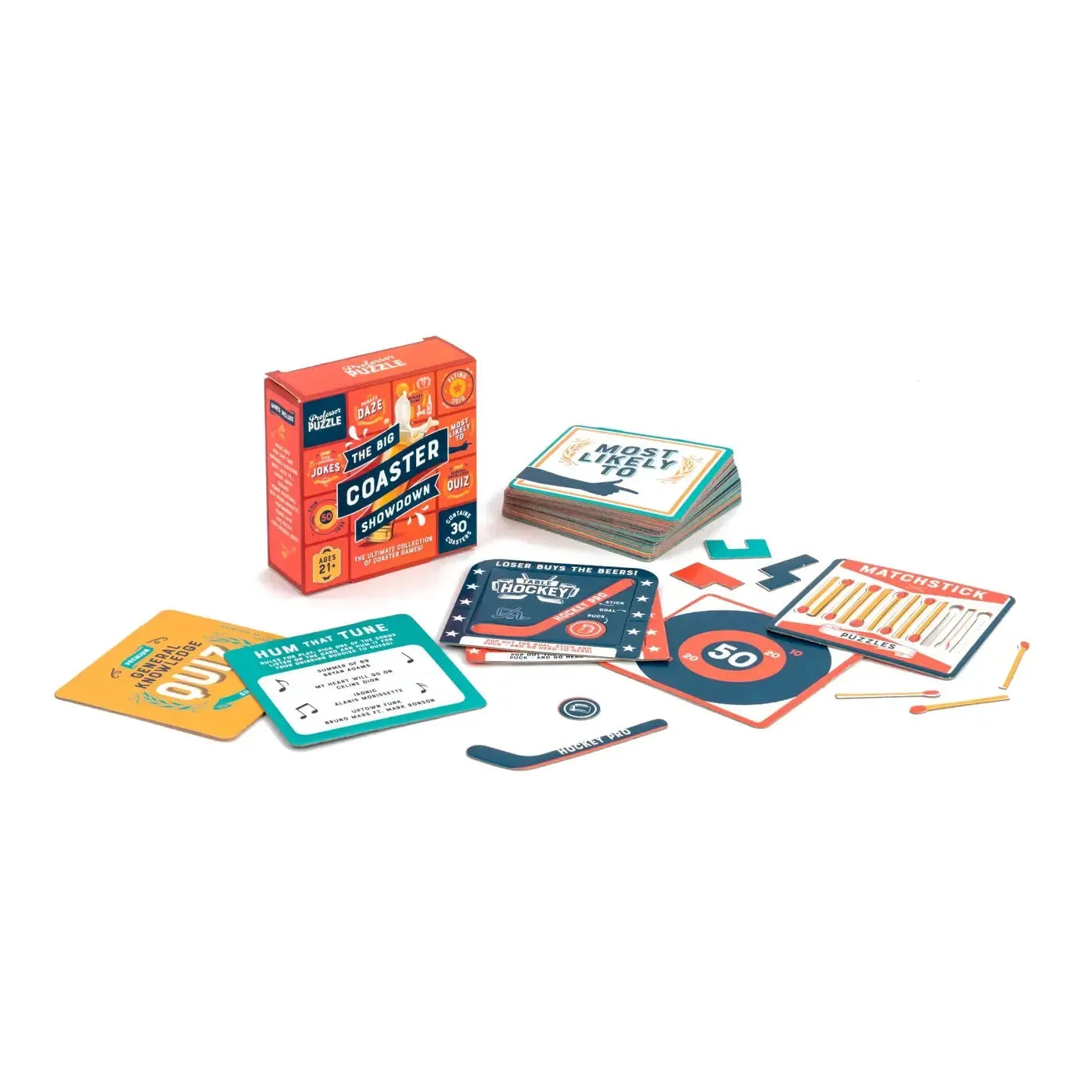 The Big Coaster Showdown- Fun Drinking Game - Professor Puzzle