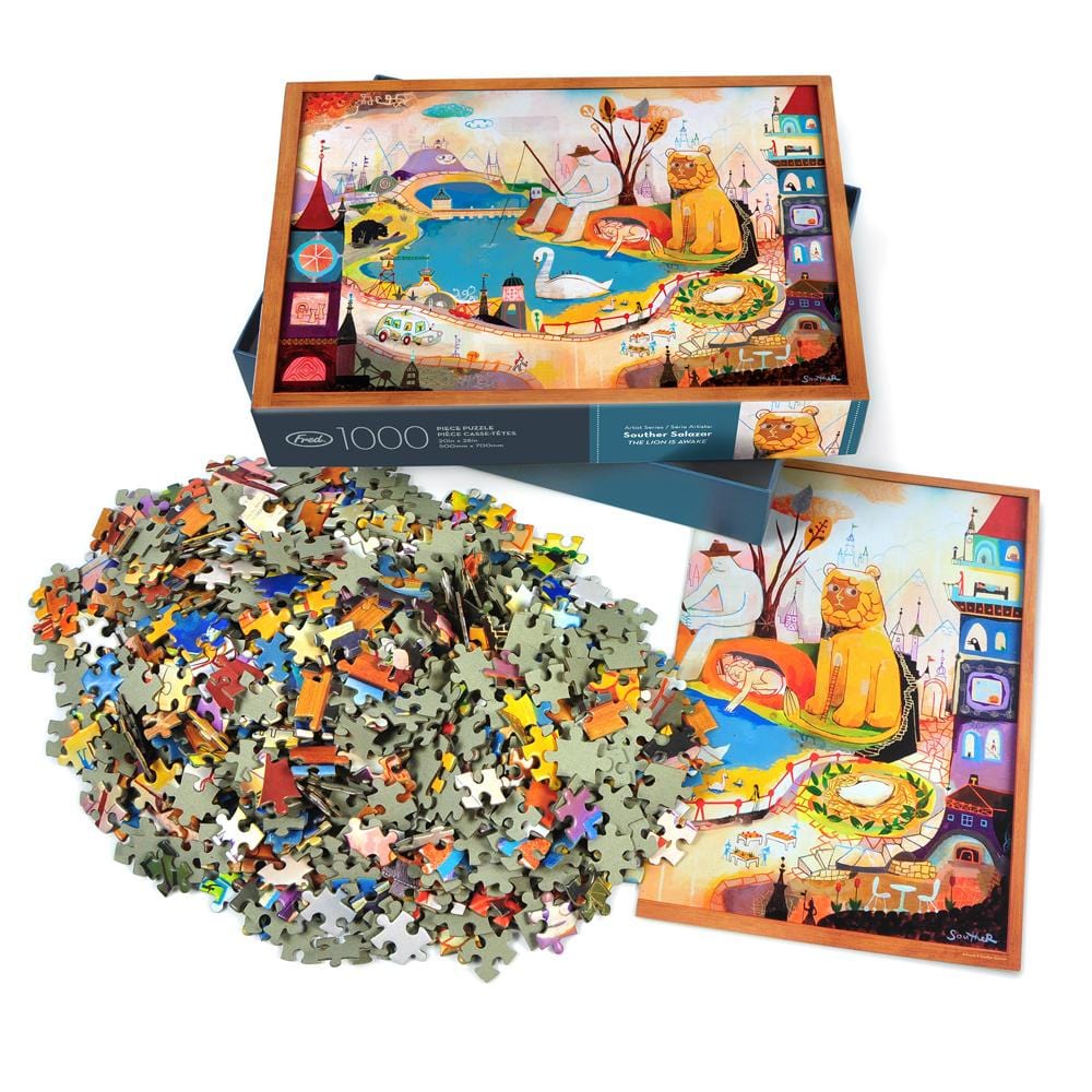 The Lion is Awake 1000 Piece Jigsaw Puzzle Fred