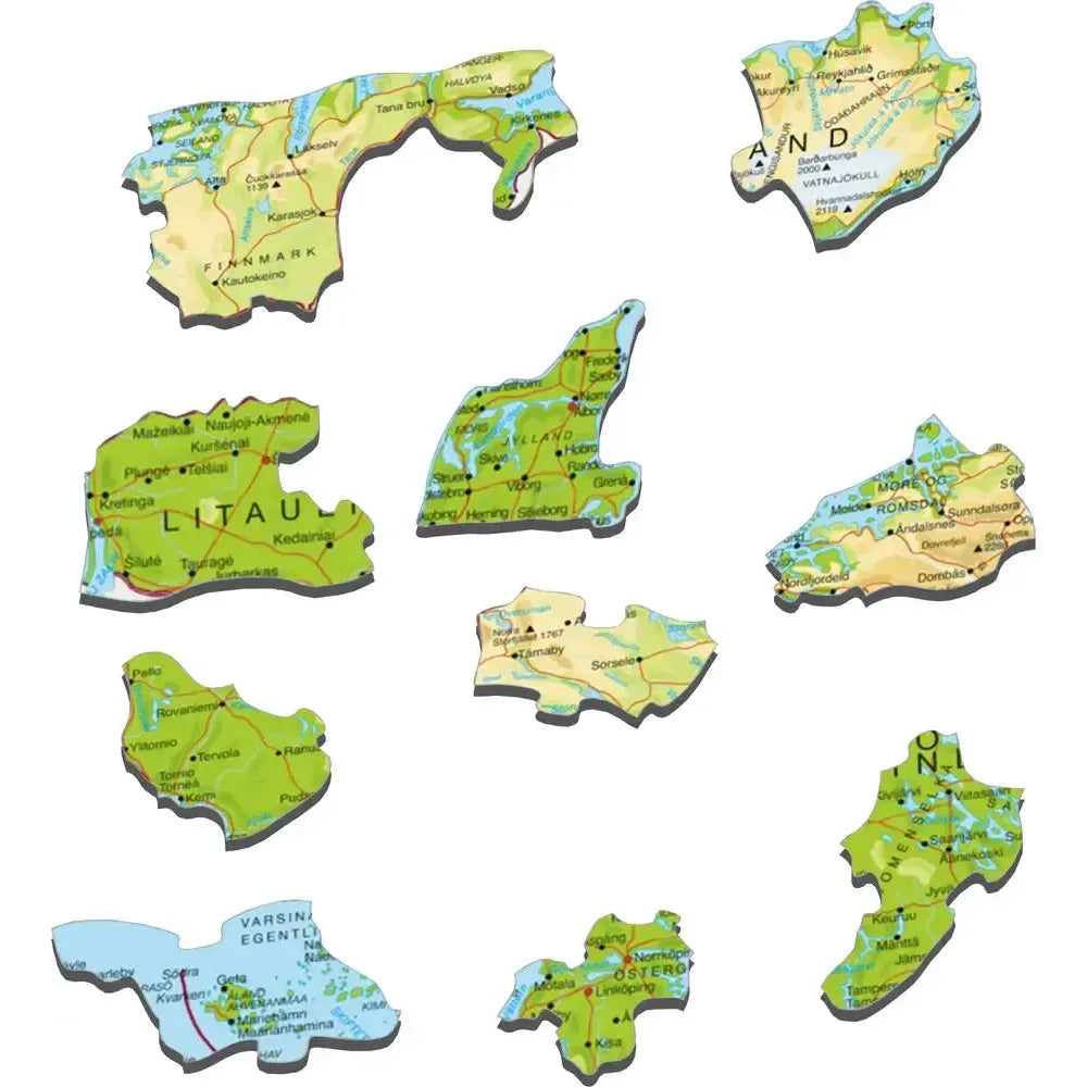The Nordics & the Baltics 75 Piece Tray Jigsaw Puzzle Larsen
