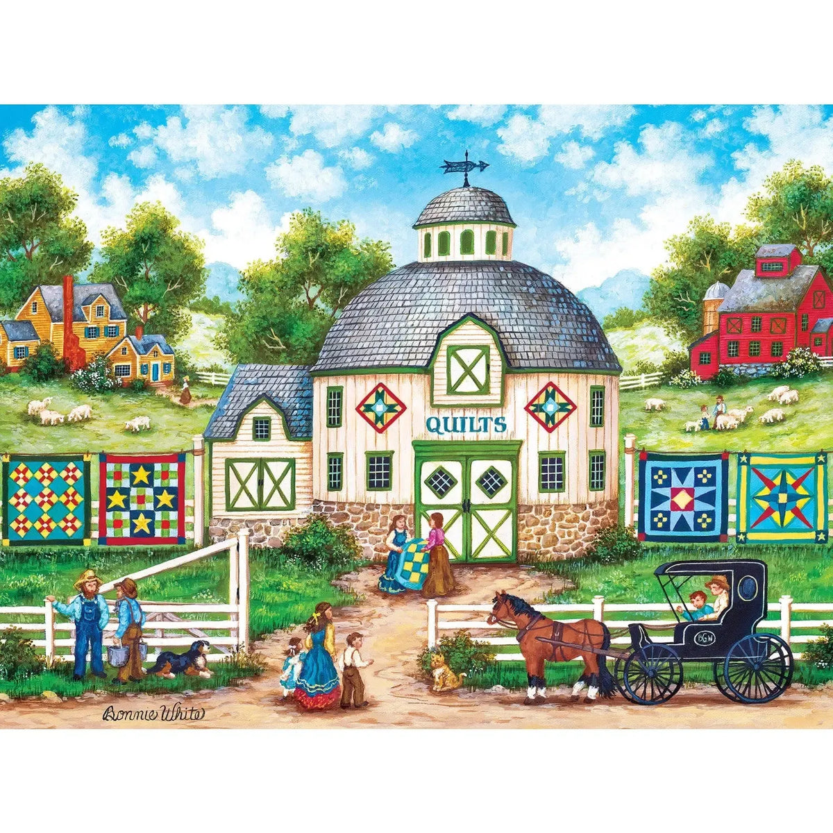 The Quilt Barn Heartland Collection 550 Piece Jigsaw Puzzle MasterPieces