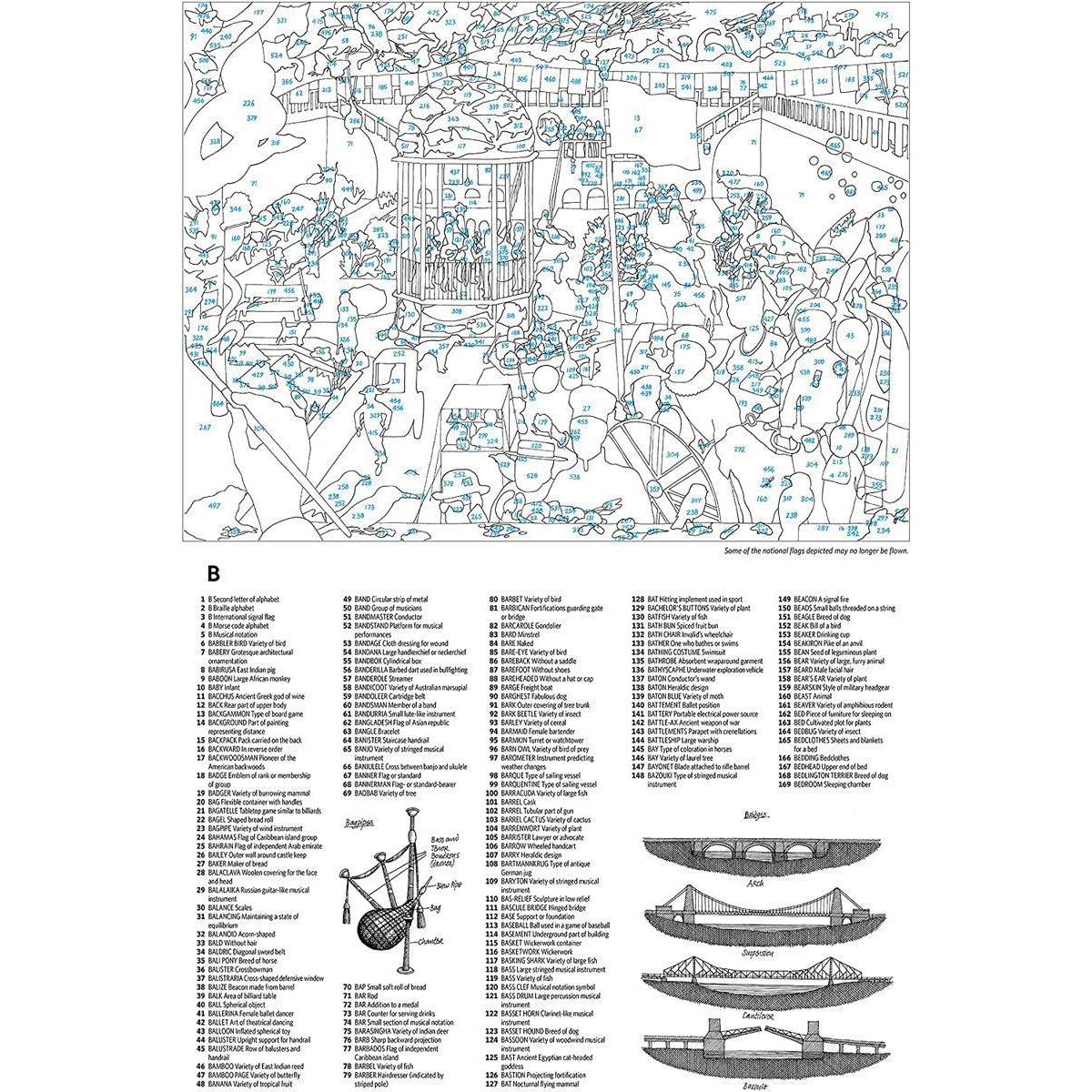 The Ultimate Alphabet: The Letter B 1000 Piece Jigsaw Puzzle Pomegranate