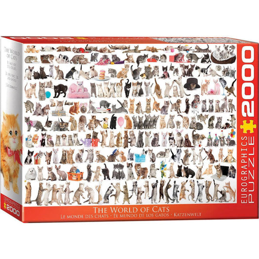 The World of Cats 2000 Piece Jigsaw Puzzle Eurographics