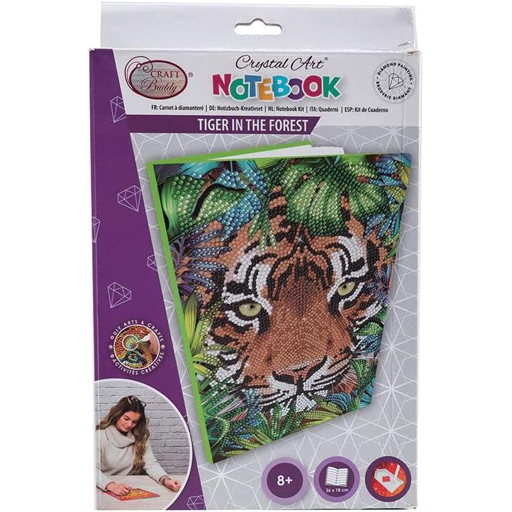 Tiger in the Forest Crystal Art Notebook Kit Craft Buddy