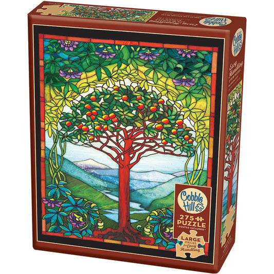 Tree of Life Stained Glass 275 Large Piece Jigsaw Puzzle Cobble Hill
