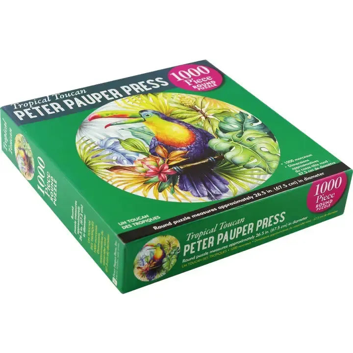 Tropical Toucan 1000 Piece Round Jigsaw Puzzle Peter Pauper