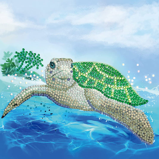 Turtle Paradise Crystal Art Card Kit Craft Buddy