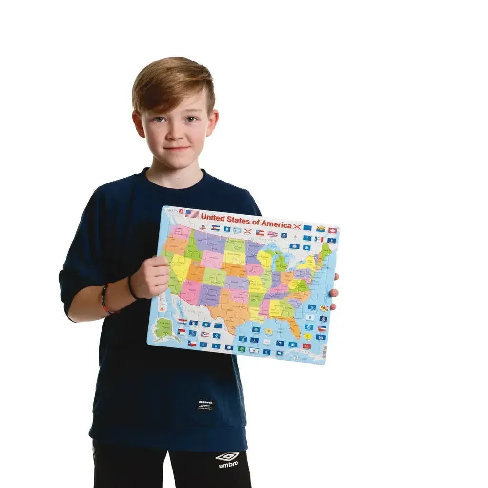 USA Map 48 Piece Tray Jigsaw Puzzle Larsen