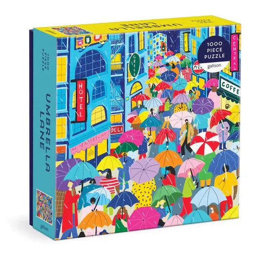 Umbrella Lane 1000 Piece Jigsaw Puzzle Galison