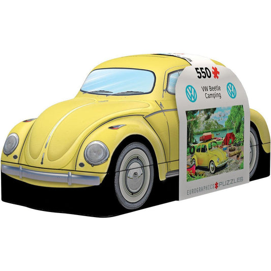 VW Beetle Camping 550 Piece Jigsaw Puzzle in Tin Eurographics