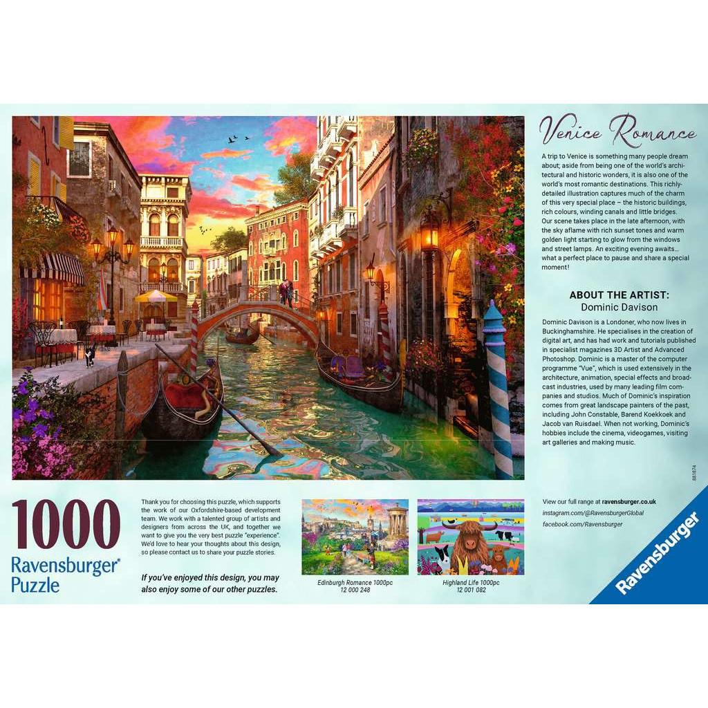 Venice Romance 1000 Piece Jigsaw Puzzle Ravensburger
