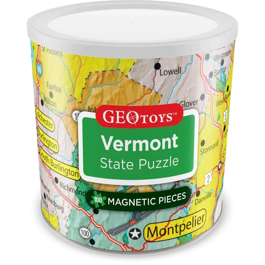Vermont State 100 Piece Magnetic Jigsaw Puzzle Geotoys