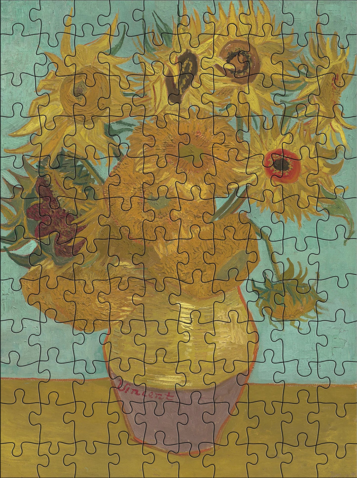 Vincent van Gogh Set of 2 120 Piece Double-Sided Jigsaw Puzzle Pomegranate