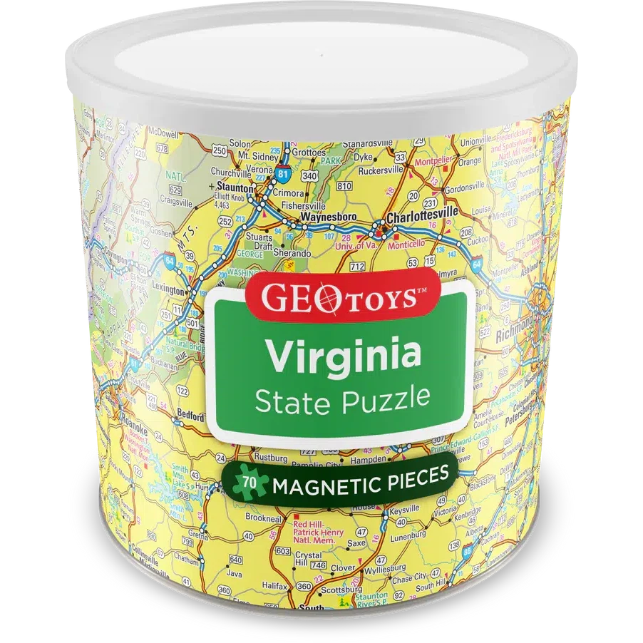 Virginia State 70 Piece Magnetic Jigsaw Puzzle Geotoys
