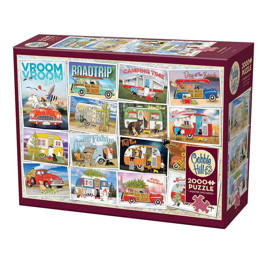 Vroom Vroom 2000 Piece Jigsaw Puzzle Cobble Hill