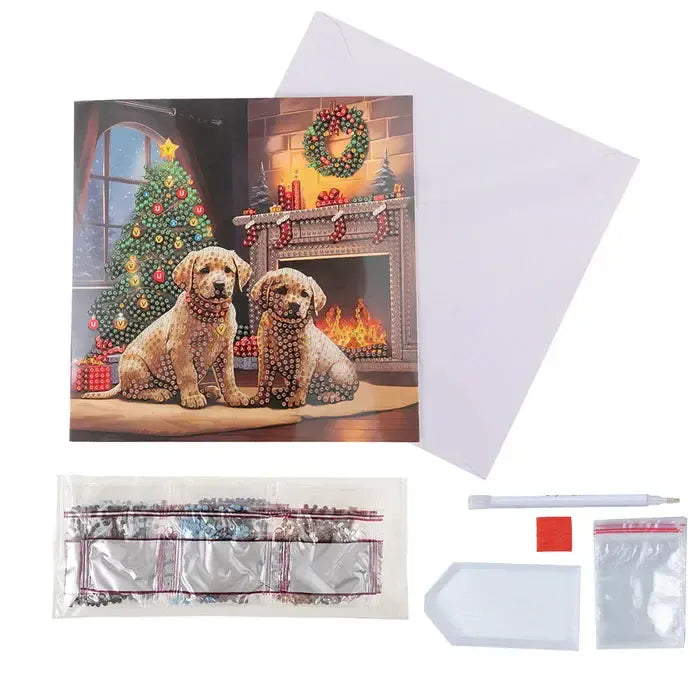 Waiting for Santa Crystal Art Card Kit Craft Buddy