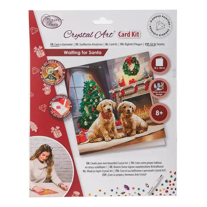 Waiting for Santa Crystal Art Card Kit Craft Buddy
