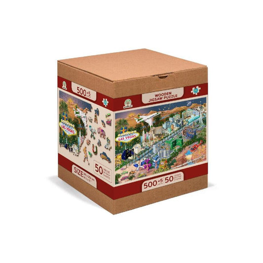 Welcome to Las Vegas 505 Piece Wood Jigsaw Puzzle Wooden City