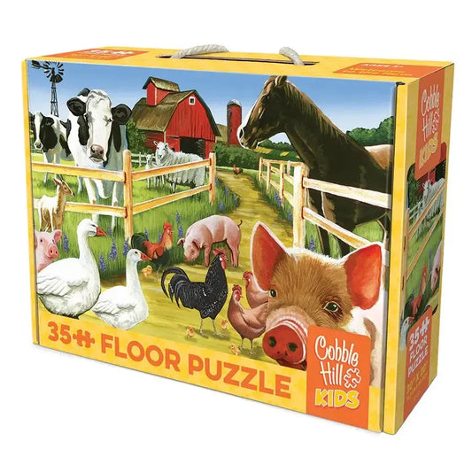 Welcome to the Farm 35 Piece Floor Jigsaw Puzzle Cobble Hill