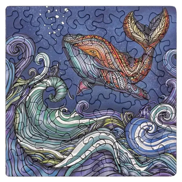 Whale 72 Piece Pocket Jigsaw Puzzle Curiosi