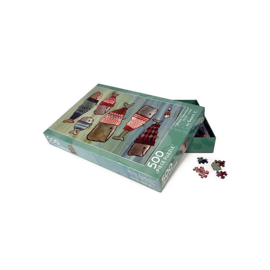 Whale Sweaters 500 Piece Jigsaw Puzzle Scott C
