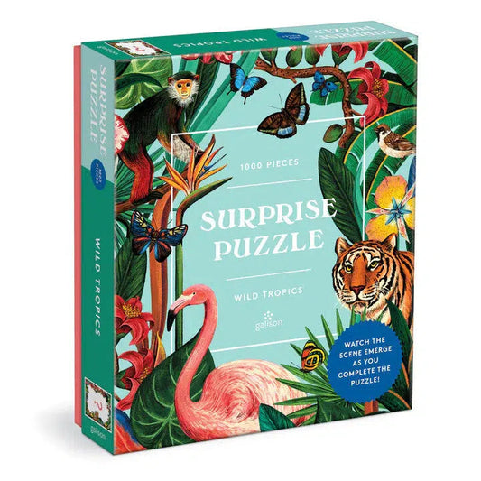 Wild Tropics 1000 Piece Surprise Jigsaw Puzzle Galison