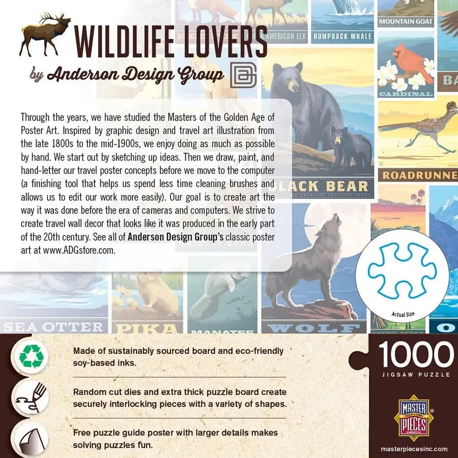 Wildlife Lovers by Anderson Design 1000 Piece Jigsaw Puzzle MasterPieces