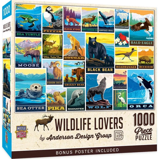 Wildlife Lovers by Anderson Design 1000 Piece Jigsaw Puzzle MasterPieces