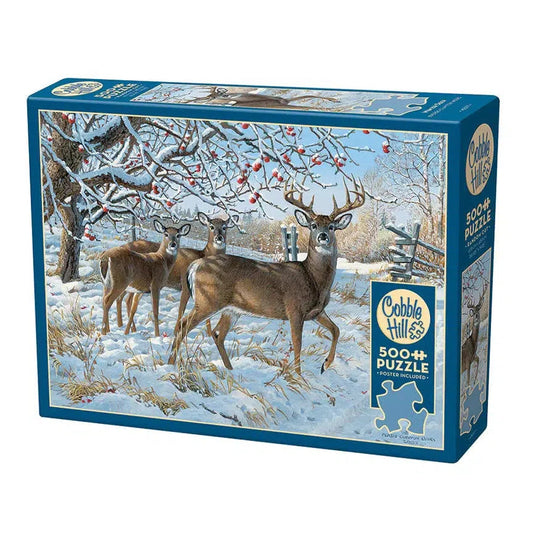 Winter Deer 500 Piece Jigsaw Puzzle Cobble Hill