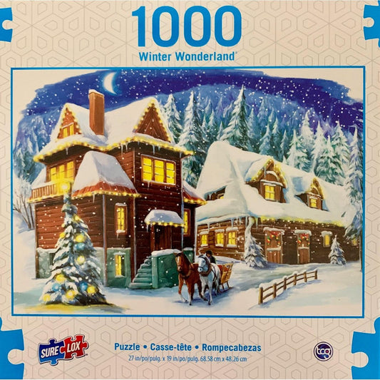 Winter Sleigh Ride Winter Wonderland 1000 Piece Jigsaw Puzzle Sure Lox