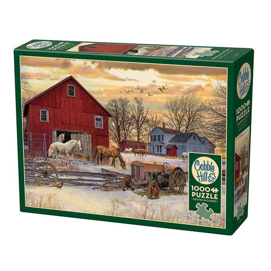 Winter on the Farm 1000 Piece Jigsaw Puzzle Cobble Hill