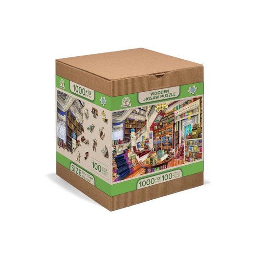Wish Upon a Bookshop 1010 Piece Wood Jigsaw Puzzle Wooden City