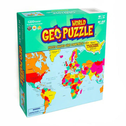 World GeoPuzzle 68 Piece Jigsaw Puzzle Geotoys