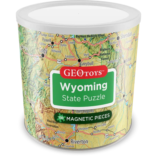 Wyoming State 100 Piece Magnetic Jigsaw Puzzle Geotoys