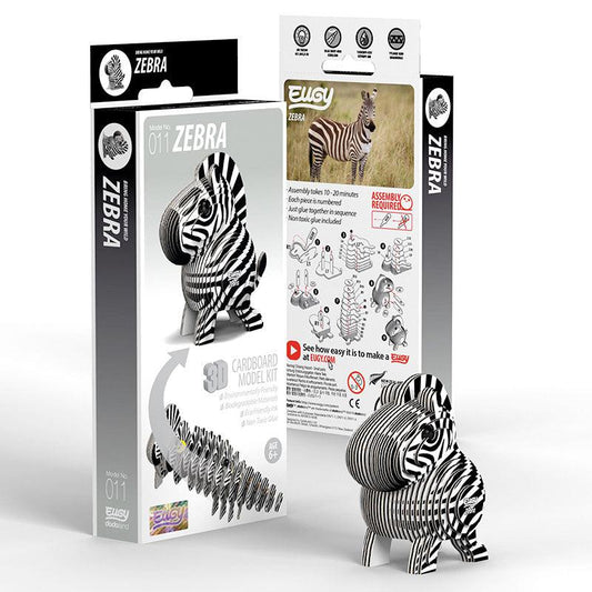 Zebra 3D Cardboard Model Kit Eugy