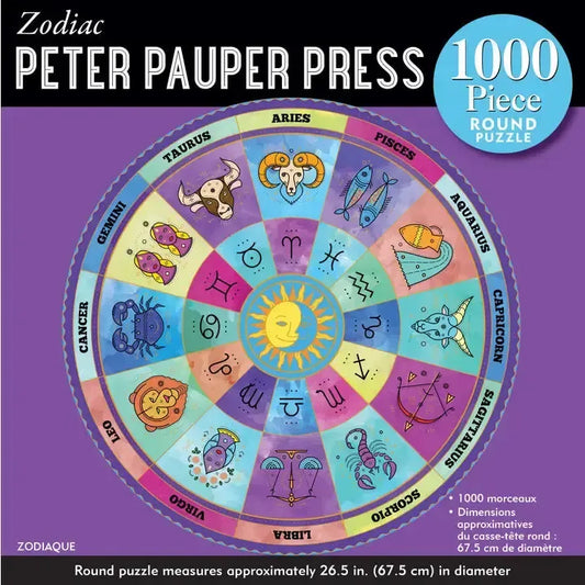 Zodiac 1000 Piece Round Jigsaw Puzzle Peter Pauper