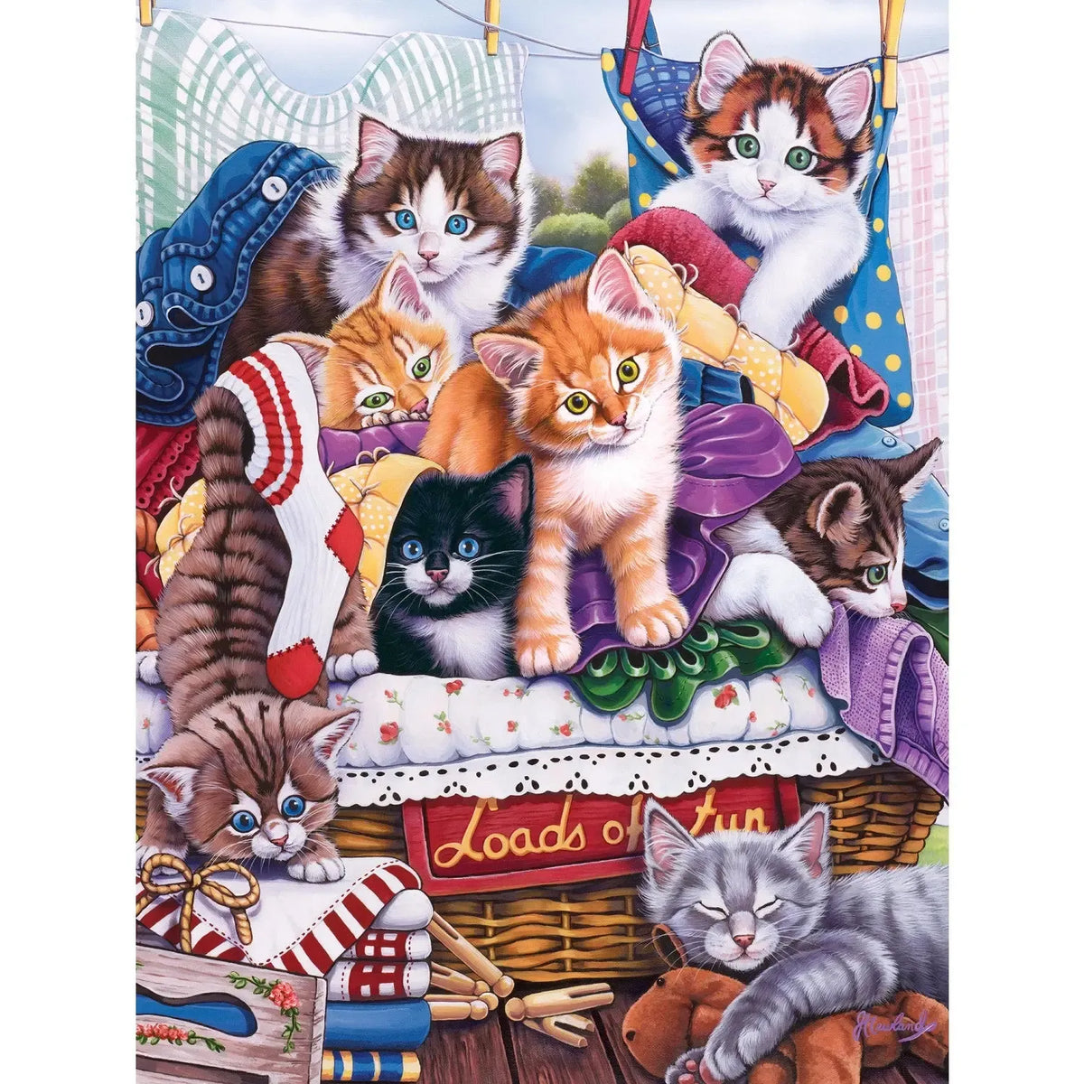 Loads of Fun Playful Paws 300 Piece EZ Jigsaw Puzzle MasterPieces