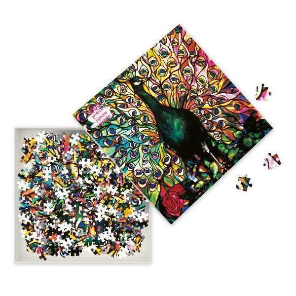Displaying Peacock by Louis C. Tiffany 1000 Piece Jigsaw Puzzle Flame Tree